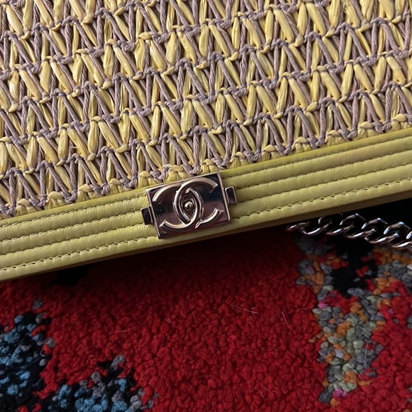 SOLD โ ๐ Unique Chanel Yellow Woven Boy Bag Wallet on Chain Bag ๐ - Picture 11 of 11